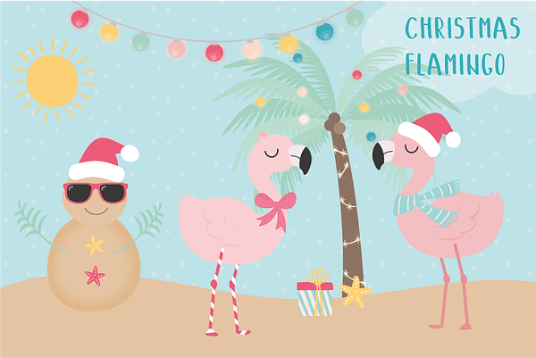 Christmas Flamingo