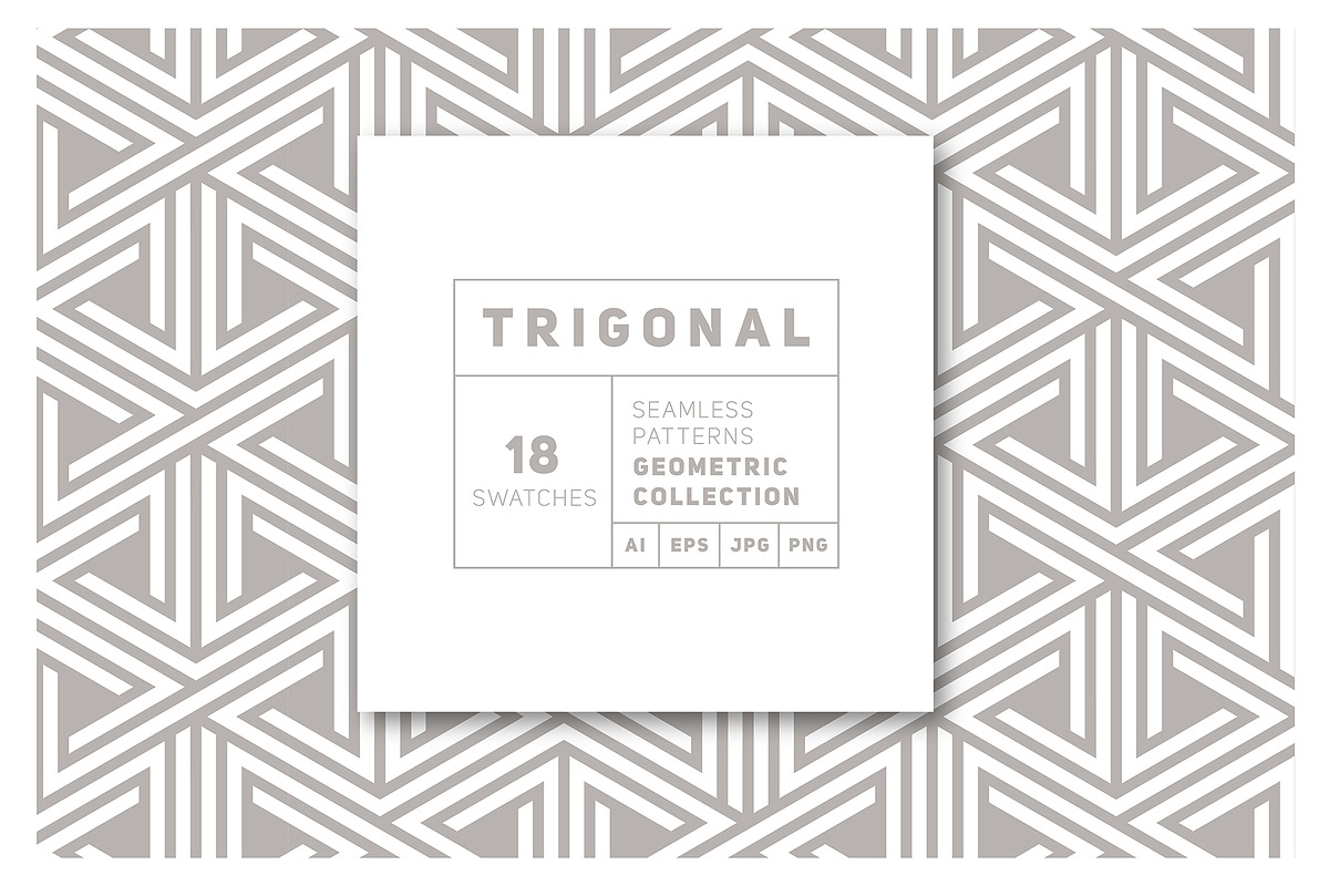 Trigonal Seamless Patterns Set in Patterns - product preview 8