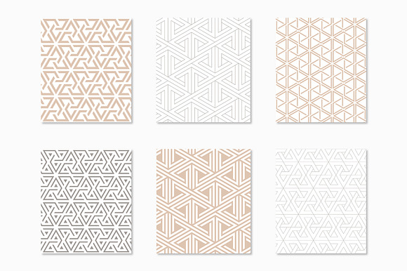 Trigonal Seamless Patterns Set in Patterns - product preview 1