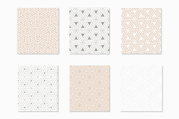Trigonal Seamless Patterns Set in Patterns - product preview 2