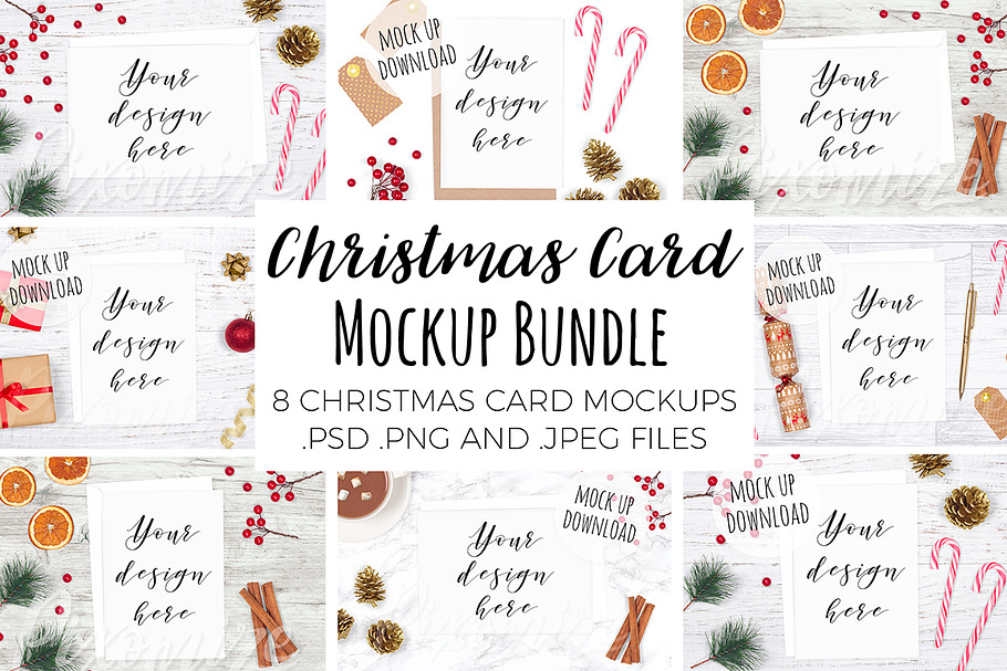 Christmas Card Mockup Bundle in Print Mockups - product preview 8