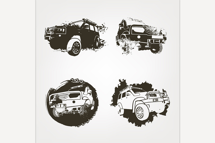 Off Road Elements Set in Illustrations - product preview 8