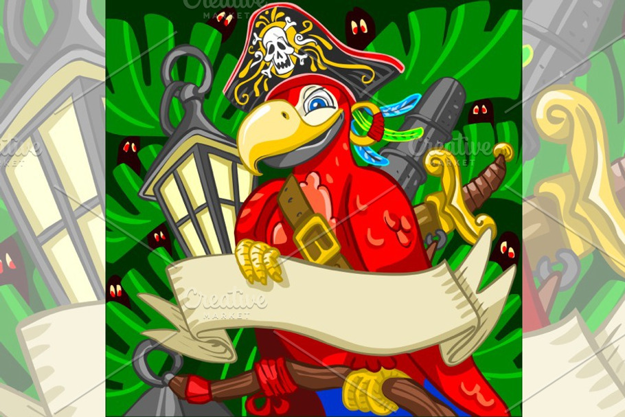 Adventure Time - Red Pirate Parrot in Illustrations - product preview 8