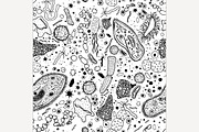 Bacteria Seamless Pattern