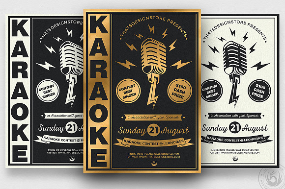 Karaoke Flyer Bundle V1 in Flyer Templates - product preview 2