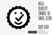 High quality symbol of smile icon