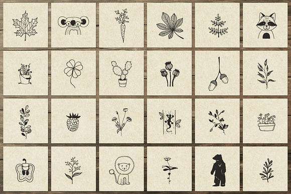 150 Hand Drawn Elements -Nature III- in Illustrations - product preview 3