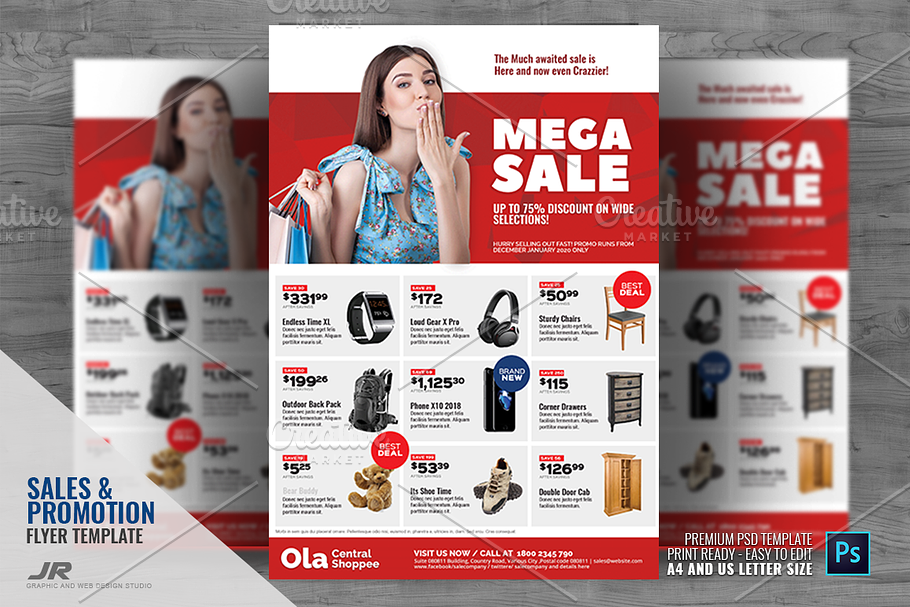 Product Sale and Promotional Flyer