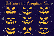 Halloween pumpkin Clipart Set