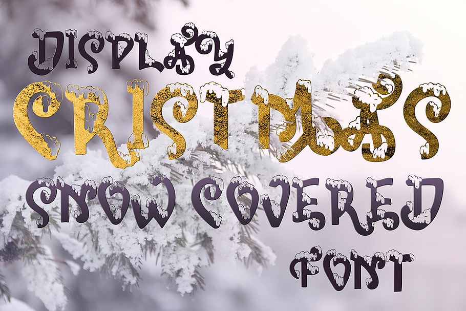 Snow-covered display font in Display Fonts - product preview 8