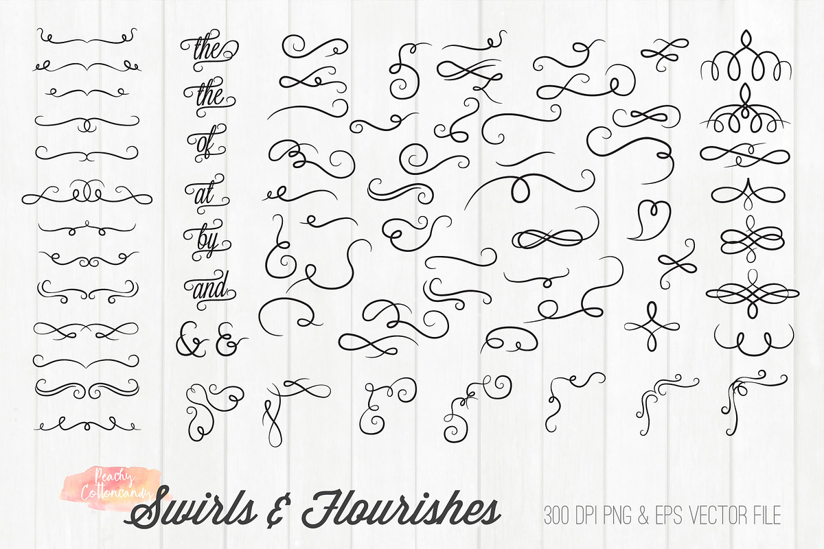 Swirls and Flourishes in Illustrations - product preview 8