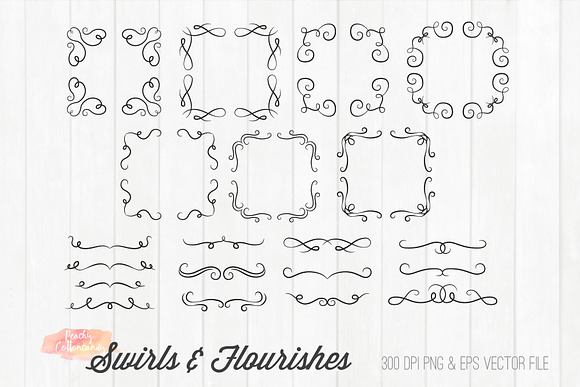 Swirls and Flourishes in Illustrations - product preview 1