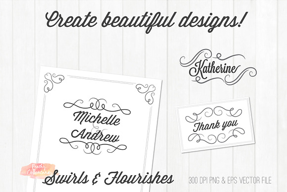 Swirls and Flourishes in Illustrations - product preview 3