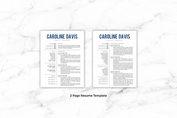 Modern Resume - Caroline in Resume Templates - product preview 1