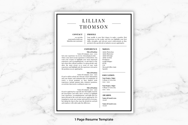 Professional Resume/CV - Lillian