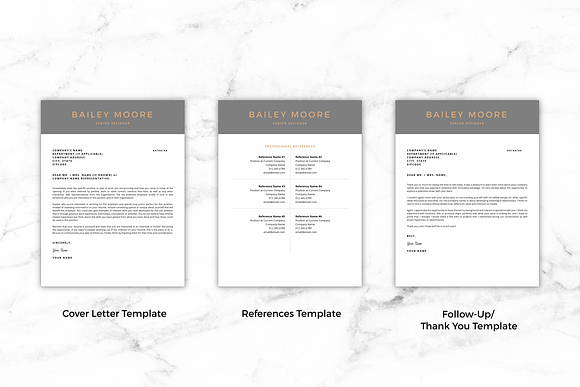 CV Template/Resume - Bailey in Resume Templates - product preview 3