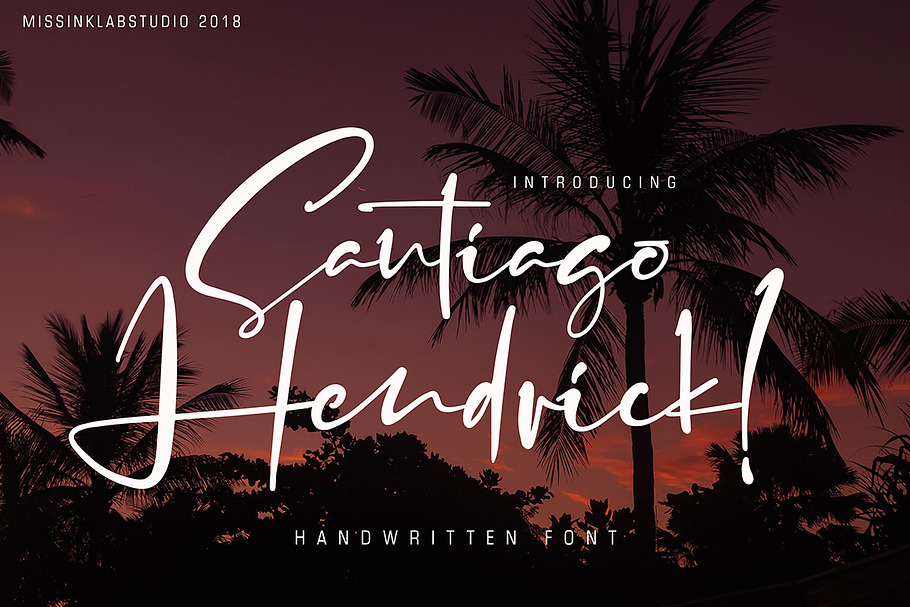 Santiago Hendrick in Script Fonts - product preview 8