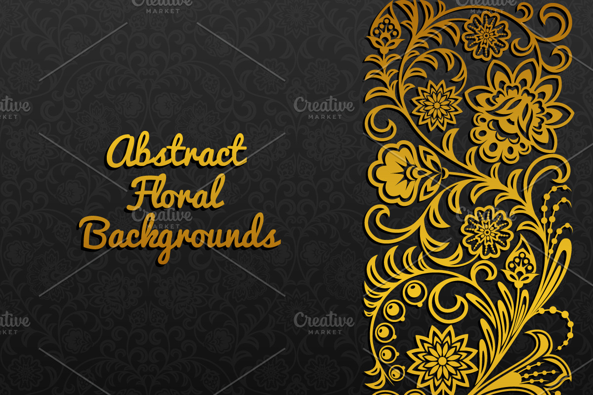 Backgrounds with floral ornament in Illustrations - product preview 8