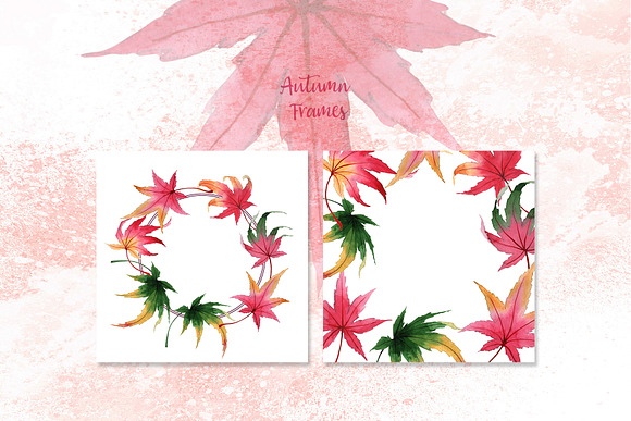 Autumn maple leaves PNG watercolor in Illustrations - product preview 2