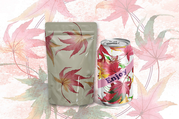 Autumn maple leaves PNG watercolor in Illustrations - product preview 3