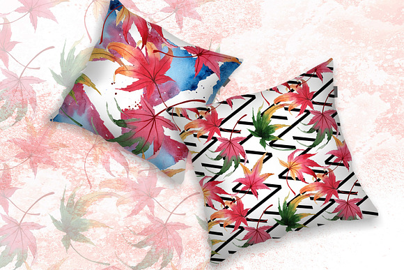 Autumn maple leaves PNG watercolor in Illustrations - product preview 4