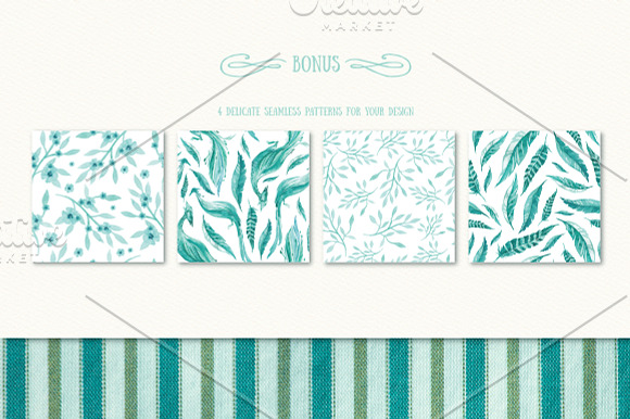 Mint Garden in Illustrations - product preview 2