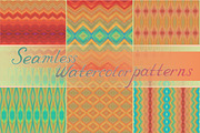 18 seamless watercolor patterns