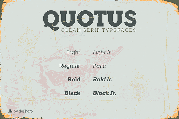 Quotus Slab Bracketed -8 fonts- in Slab Serif Fonts - product preview 1