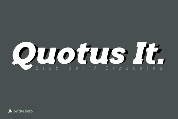 Quotus Slab Bracketed -8 fonts- in Slab Serif Fonts - product preview 3