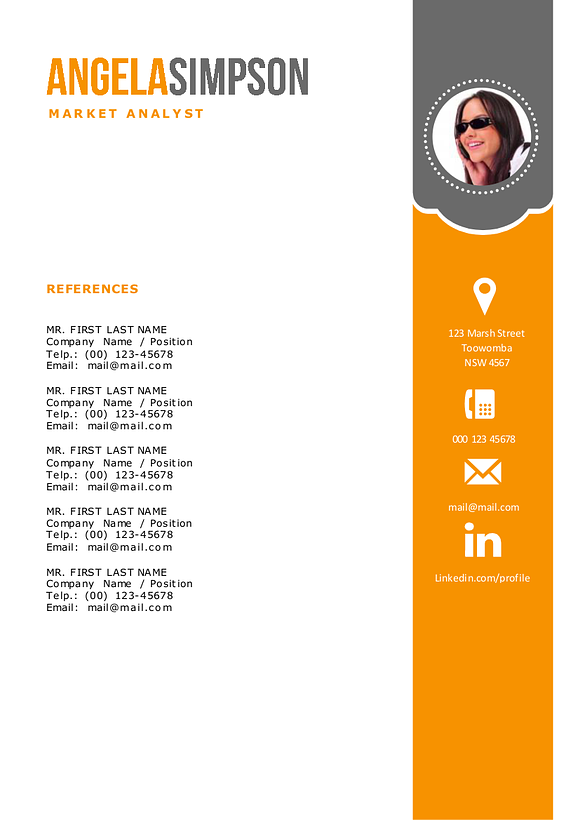2 in 1 stylish Word photo resume in Resume Templates - product preview 2