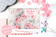 Tender roses pattern