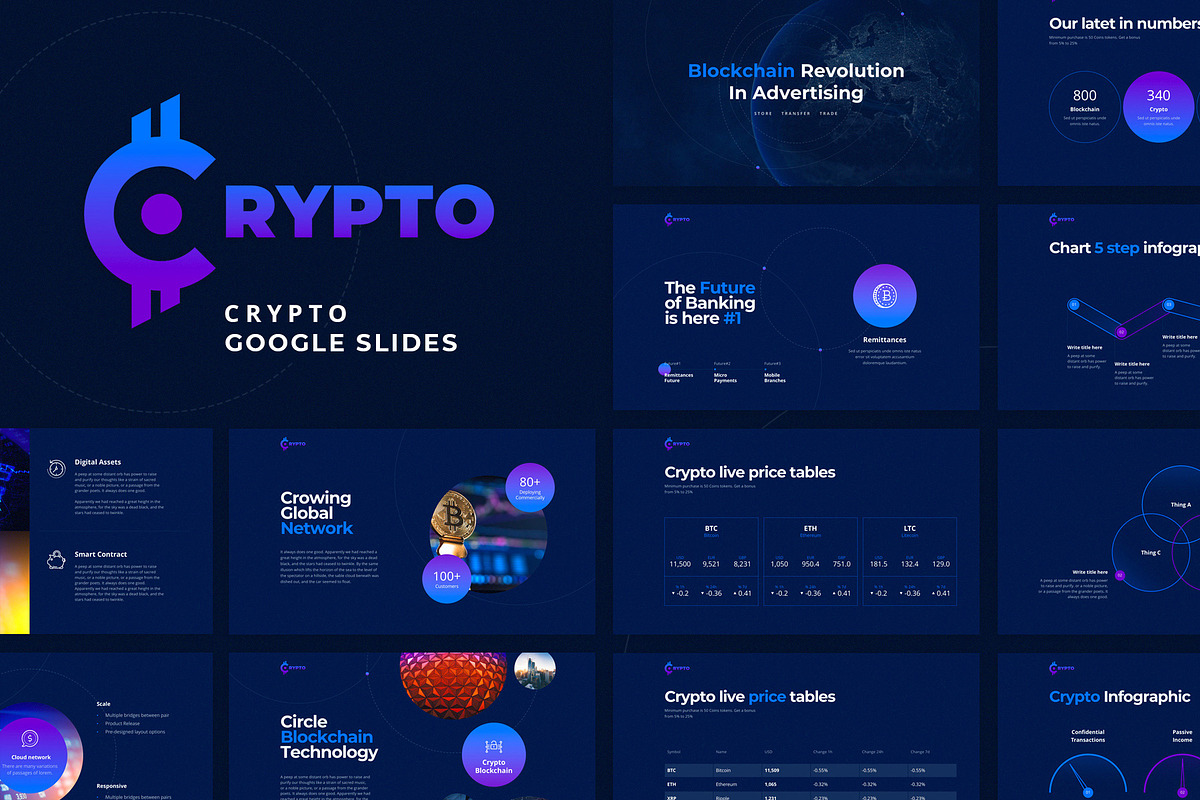 CRYPTO Google Slides Template | Creative Google Slides ...