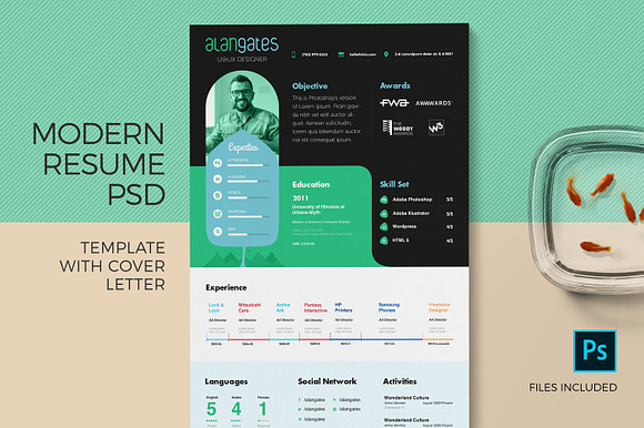 CV/Resume & Cover Letter Template in Letter Templates - product preview 7