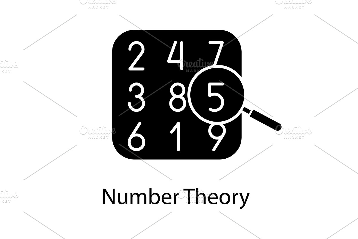 Number theory glyph icon in Icons - product preview 8