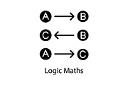 Logic maths glyph icon