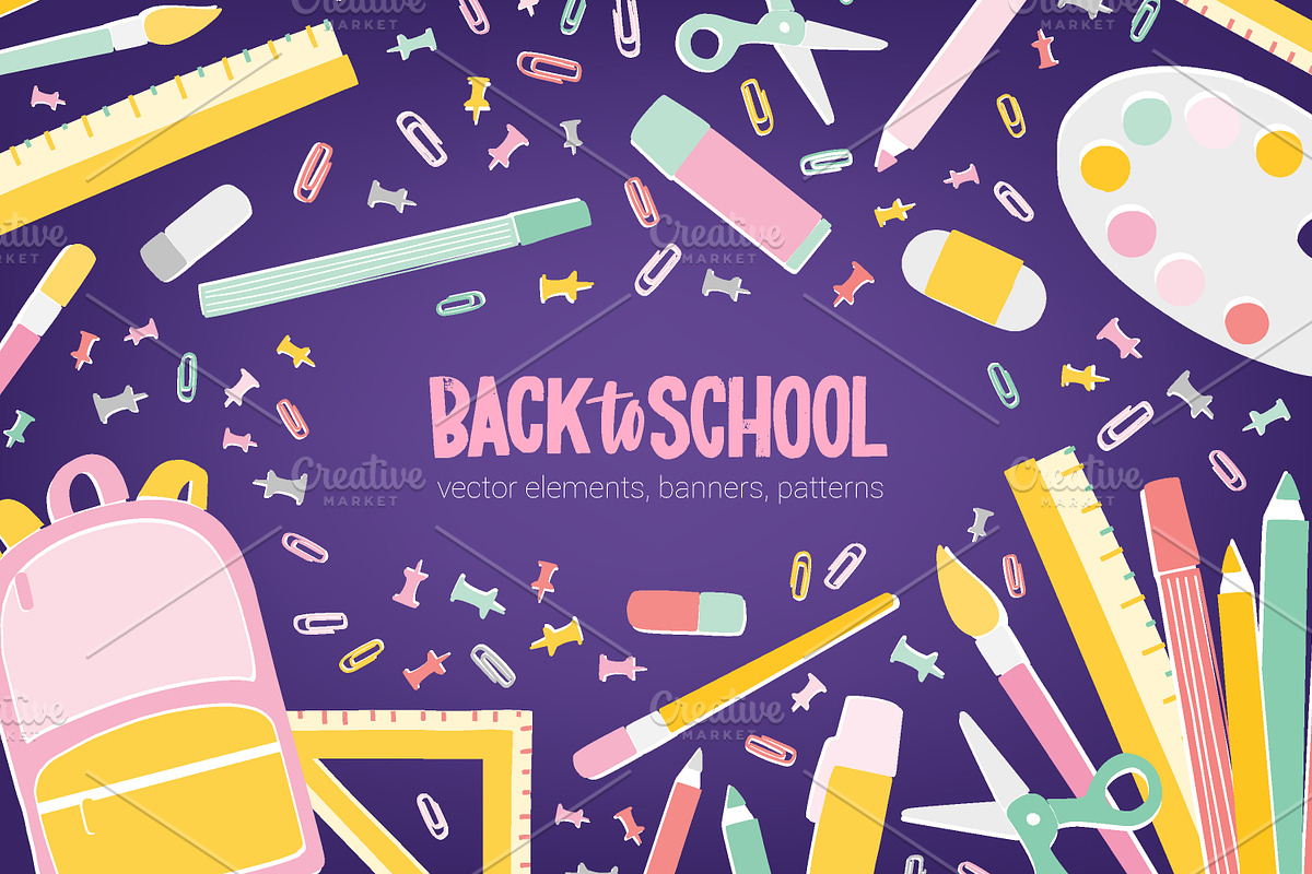 Back to school sale advertisement in Illustrations - product preview 8