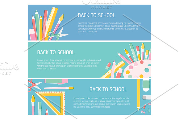 Back to school sale advertisement in Illustrations - product preview 4
