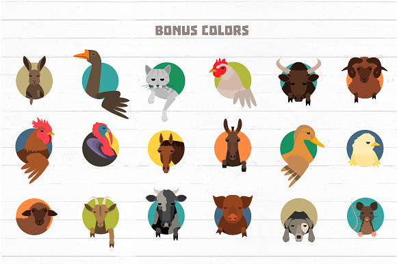Farm animals icons big bundle in Animal Icons - product preview 2