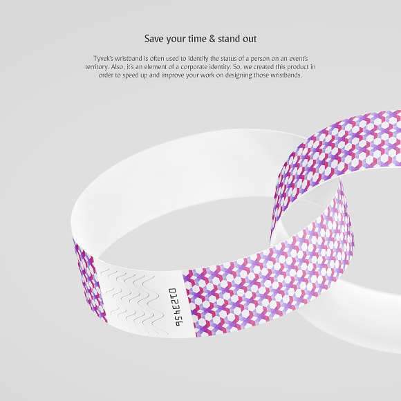 Tyvek Wristband Mockups Set in Product Mockups - product preview 1