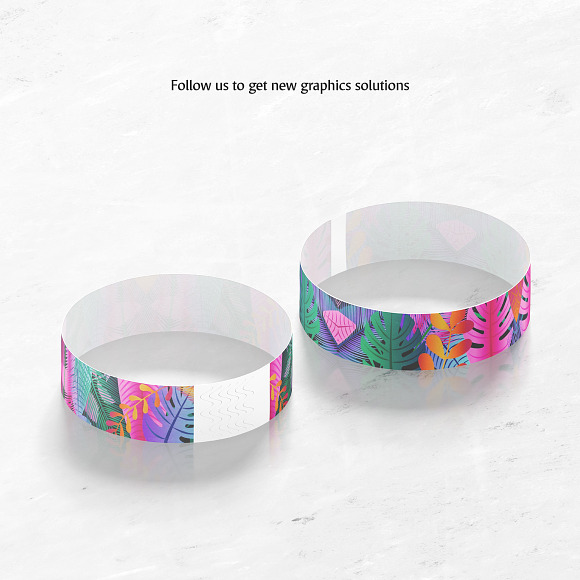 Tyvek Wristband Mockups Set in Product Mockups - product preview 6