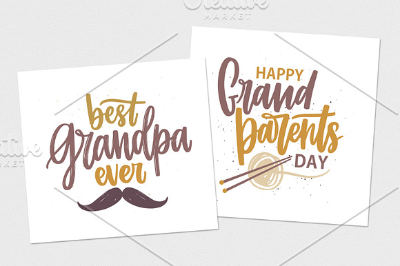 Happy Grandparents day lettering in Illustrations - product preview 9