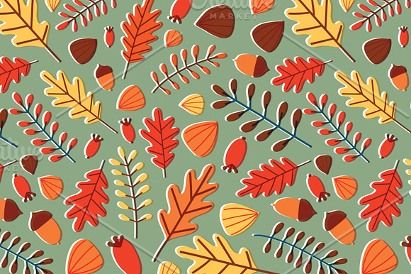 Autumn seamless pattern in Illustrations - product preview 2