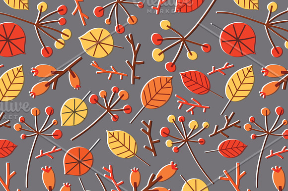 Autumn seamless pattern in Illustrations - product preview 3
