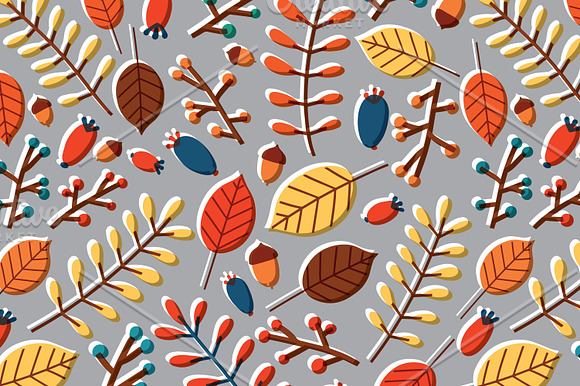Autumn seamless pattern in Illustrations - product preview 4