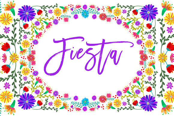 Mexican Watercolor Floral clipart in Illustrations - product preview 2