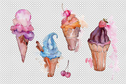 Tasty ice cream in a waffle cup PNG 