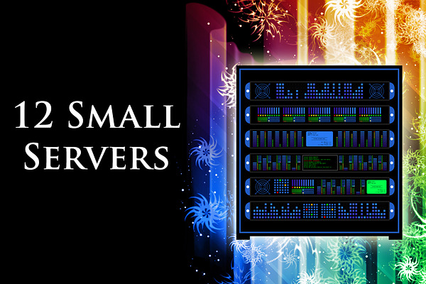 12 Servers(SVG, PNG, 3 Themes)
