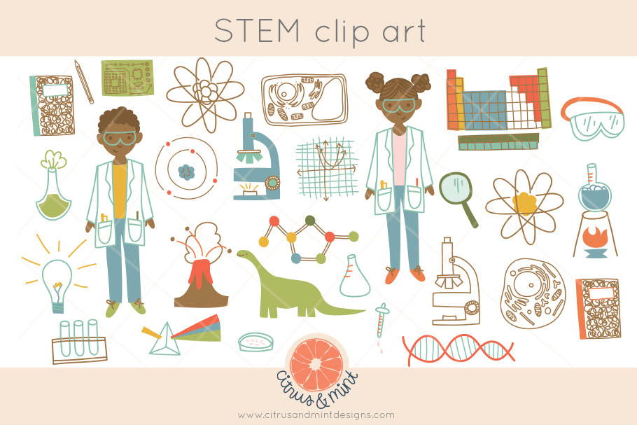 school science teacher STEM clip art