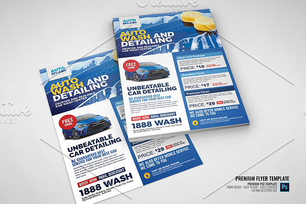Car Commercial Washing Flyer