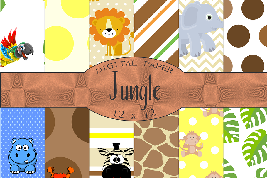 Jungle Digital Paper in Patterns - product preview 8